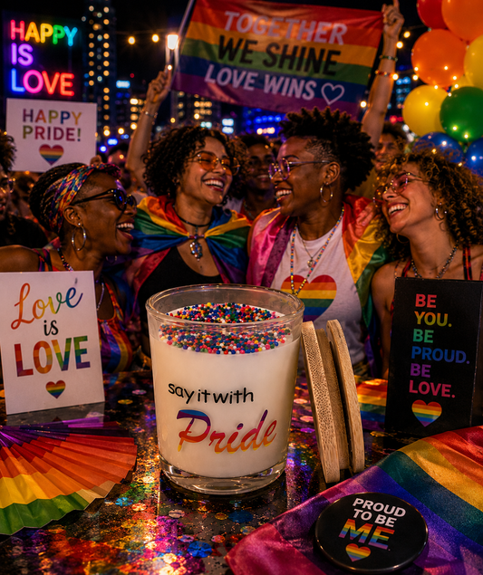Say It With…Pride Candle | 100% Soy Wax, Skin-Safe, Handmade Celebration Candlel