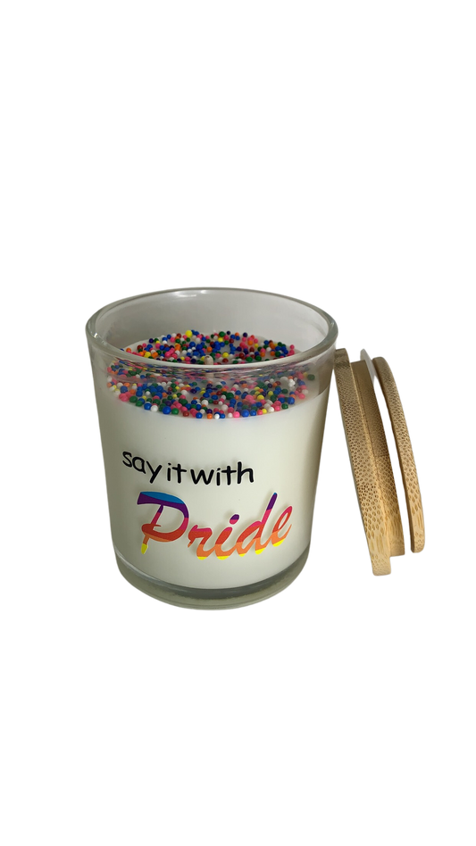 Say It With…Pride Candle | 100% Soy Wax, Skin-Safe, Handmade Celebration Candlel