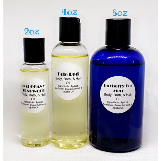 Our MAN Body Oil is a natural, light oil that is good for your skin, hair, and can be added to your bath water. The oil come in convenient travel sizes for security check at the airport and/or personal bag. Ingredients: Sunflower Oil, Sweet Almond Oil, Apricot Oil, and Jojoba Oil