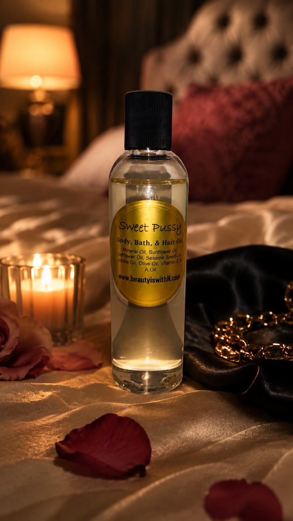 💋 Sweet P❤️ssy Candle by Beauty Is WithN | Fruity Soy Wax Massage Candle