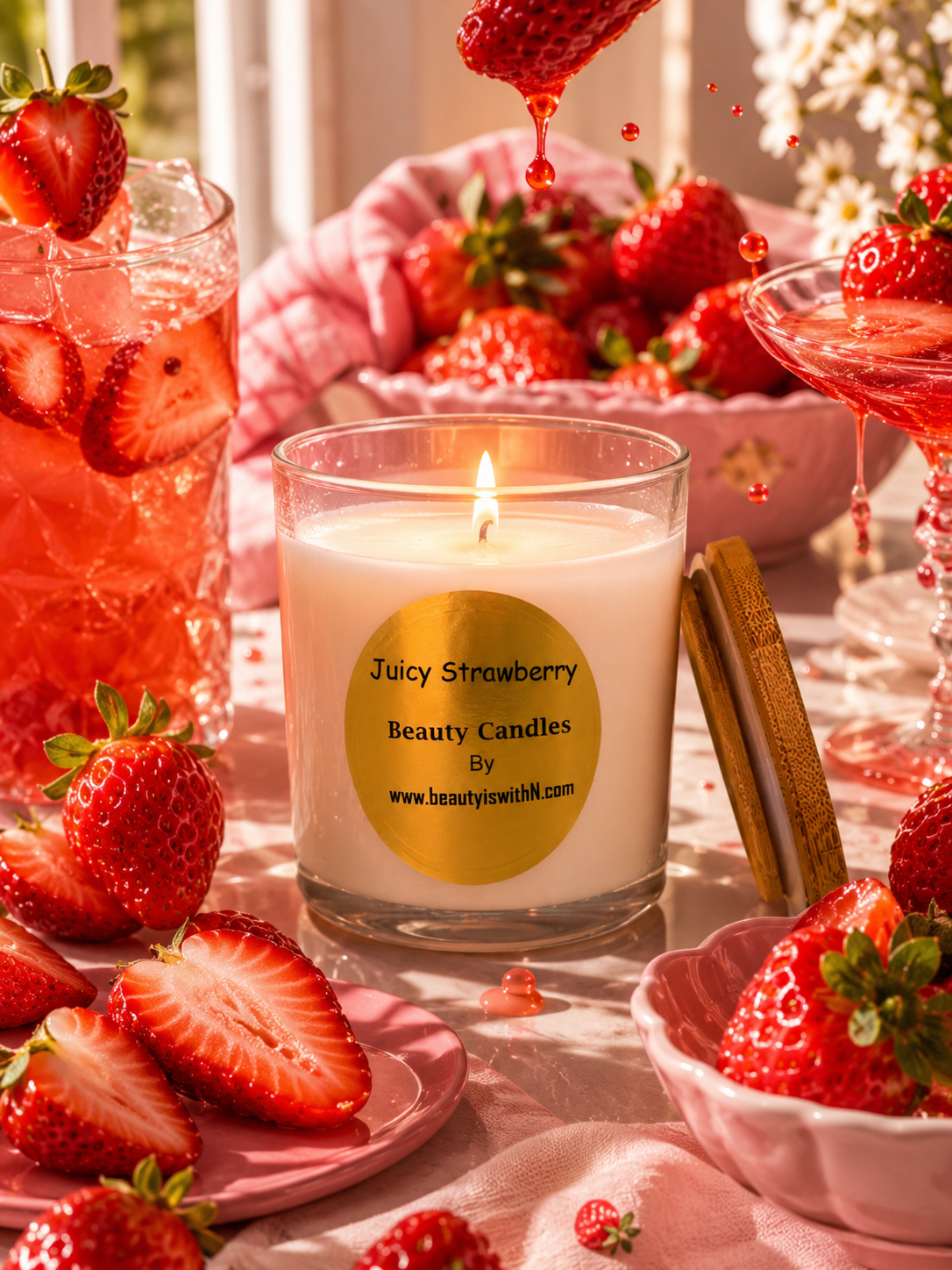 Beauty Candle | 100% Soy Wax, Skin-Safe & Massage-Safe | Hand-Poured by Beauty Is WithN