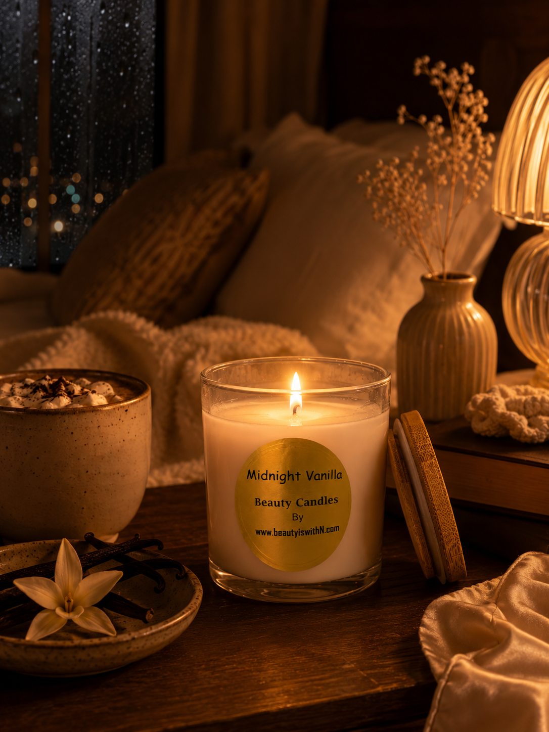 Beauty Candle | 100% Soy Wax, Skin-Safe & Massage-Safe | Hand-Poured by Beauty Is WithN