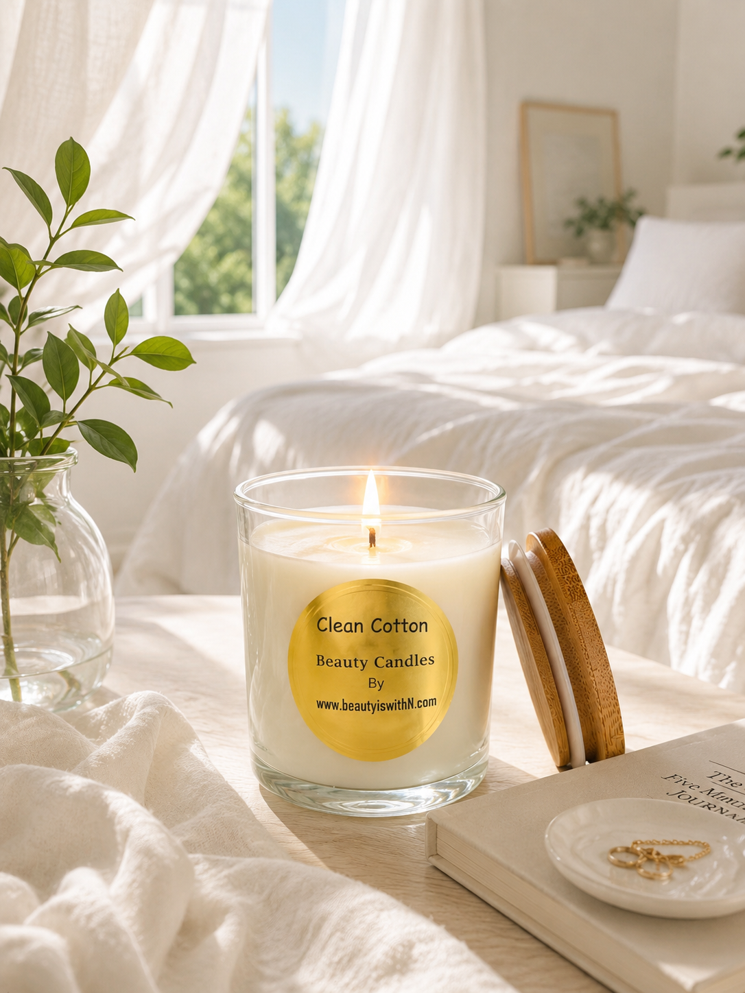 Beauty Candle | 100% Soy Wax, Skin-Safe & Massage-Safe | Hand-Poured by Beauty Is WithN