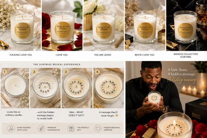 'A Message WithN' MANdle by Beauty Is WithN | Hidden Message Soy Wax Candle for Men