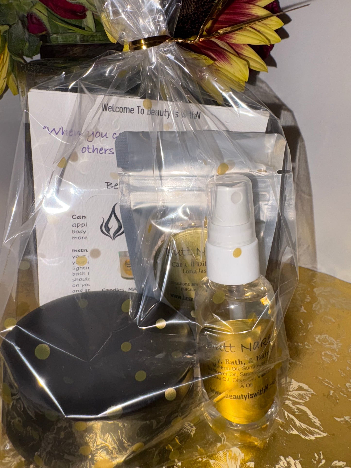 Signature Scents Bundle – Candle, Body Oil & Car Diffuser Set | Beauty Is WithN