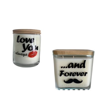 Just Married Newlywed Candle Set